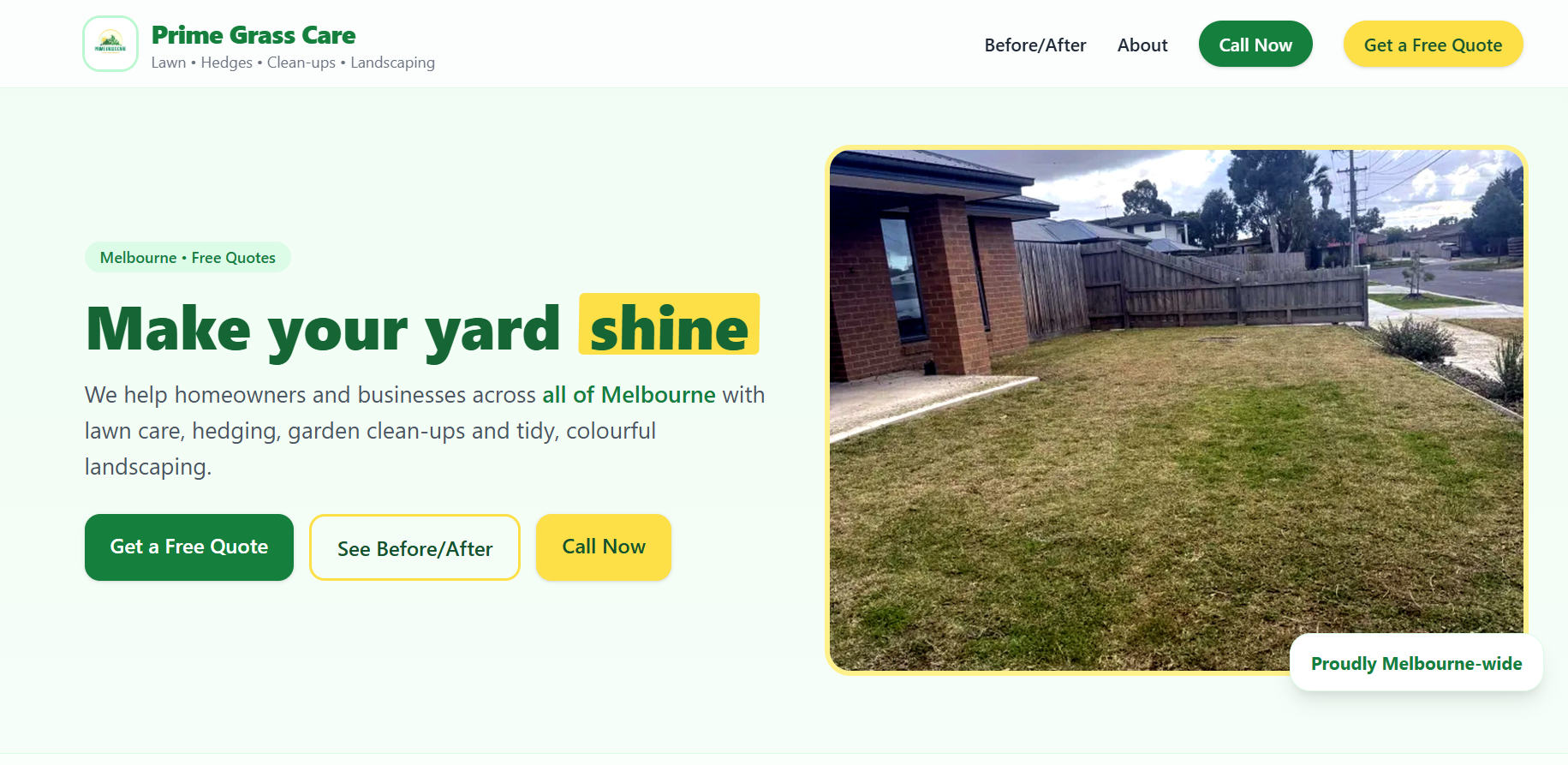 Prime Grass Care — Lawn & Landscaping